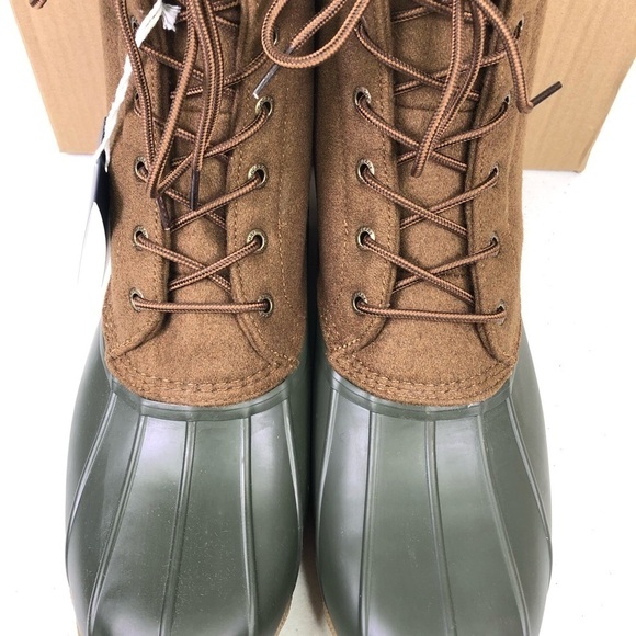 SPERRY Saltwater Wool Brown Olive Duck Boots - Picture 8 of 12